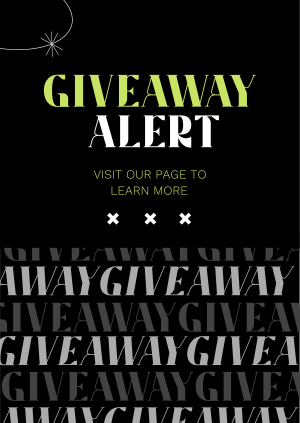 Giveaway Alert Poster Image Preview