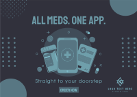 Meds Straight To Your Doorstep Postcard Image Preview