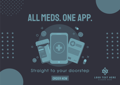 Meds Straight To Your Doorstep Postcard Image Preview