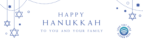 Hanukkah & Stars Twitter Header Design Image Preview