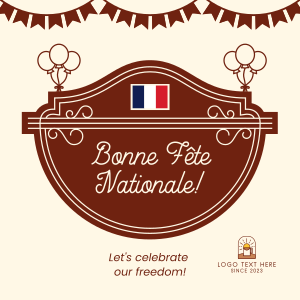 Bastille Day Badge Instagram post Image Preview