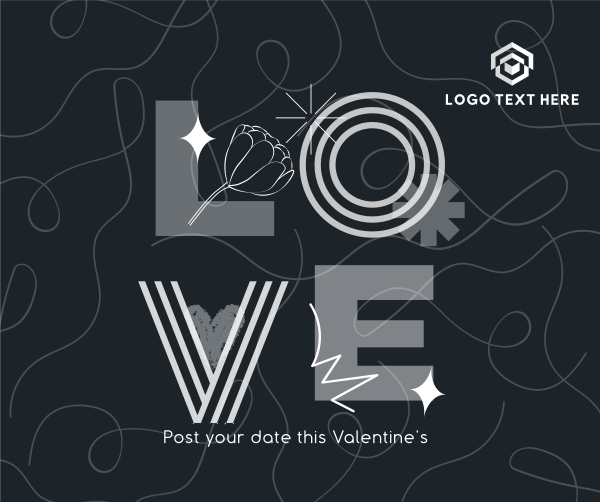 Valentine's Date Facebook Post Design