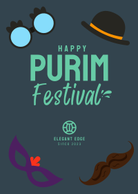 Purim Accessories Poster Design
