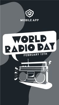 Retro Radio Day Facebook story Image Preview