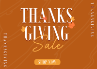 Thanksgiving Autumn Shop Sale Postcard Image Preview