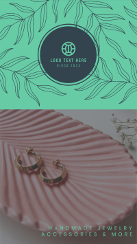 Handmade Jewelry Leaves Facebook story Image Preview