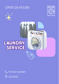 24 Hours Laundry Service Flyer Image Preview