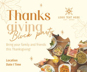 Thanksgiving Block Party Facebook post Image Preview