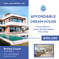 Affordable Dream House Instagram Post Design