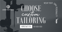 Choose Custom Tailoring Facebook ad Image Preview
