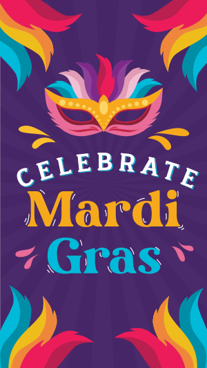 Celebrate Mardi Gras Instagram story Image Preview