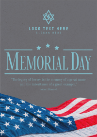 Modern Minimalist Memorial Day Poster Design