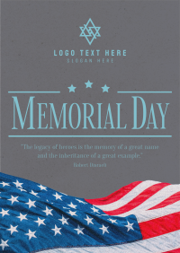 Modern Minimalist Memorial Day Poster Preview