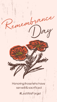 Remembrance Poppies TikTok Video Design