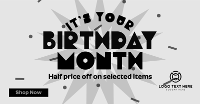 Birthday Month Promo Facebook ad Image Preview