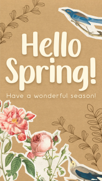 Scrapbook Hello Spring Facebook Story Design