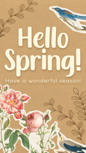 Scrapbook Hello Spring Facebook story Image Preview