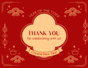 Chinese New Year Party Thank You Card Image Preview
