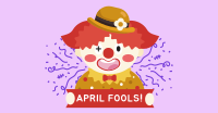 April Fools Clown Banner Facebook Ad Design
