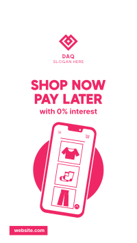 Shop and Pay Later Facebook Story Design
