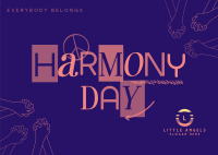 Fun Harmony Day Postcard Image Preview