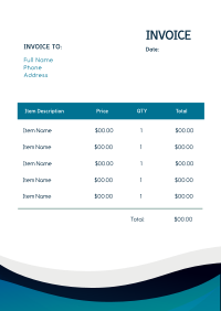 Layered Waves Invoice Design