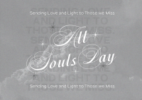 Trendy All Souls Day Greeting Postcard Image Preview