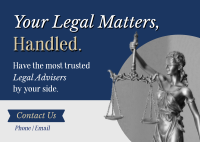 Legal Services Consultant Postcard Design