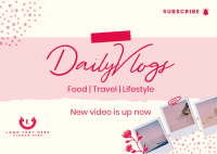 Scrapbook Daily Vlog Postcard Design