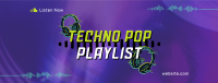Techno Pop Music Facebook Cover Design