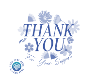 Floral Thank You Facebook post Image Preview