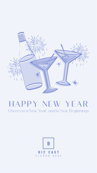 New Year Cheers Facebook story Image Preview