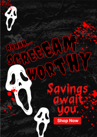 Scream Worthy Discount Poster Design