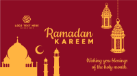 Ramadan Kareem Greetings Zoom Background Design