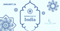 Ornamental Republic Day of India Facebook ad Image Preview