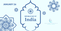 Ornamental Republic Day of India Facebook ad Image Preview