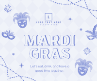 Mardi Gras Masquerade Facebook Post Design