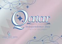 Qatar National Day Postcard Design