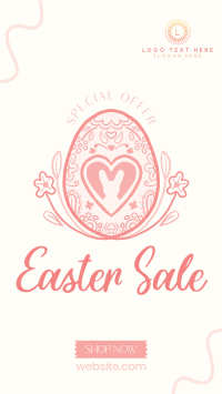 Floral Egg with Easter Bunny and Shapes Sale YouTube short Image Preview