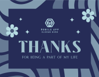 All Is Groovy Thank You Card Image Preview