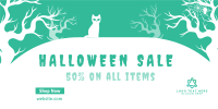 Spooky Midnight Sale Twitter Post Design