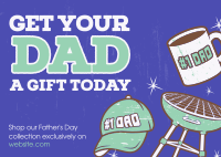 Gift Your Dad Postcard Design