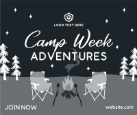 Moonlit Campground Facebook Post Design