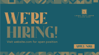 Abstract Pattern We're Hiring Facebook Event Cover Design