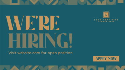 Abstract Pattern We're Hiring Facebook event cover Image Preview