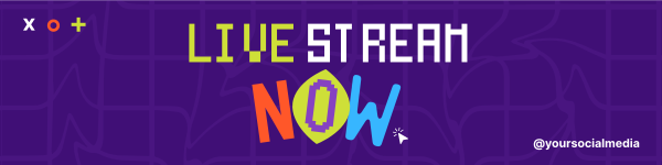 Live Stream Waves Twitch Banner Design Image Preview