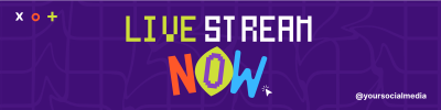 Live Stream Waves Twitch banner Image Preview
