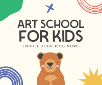 Art Class For Kids Facebook Post Design