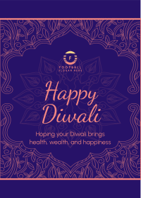 Fancy Diwali Greeting Flyer Design