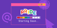 Pride Party Loading Twitter Post Design